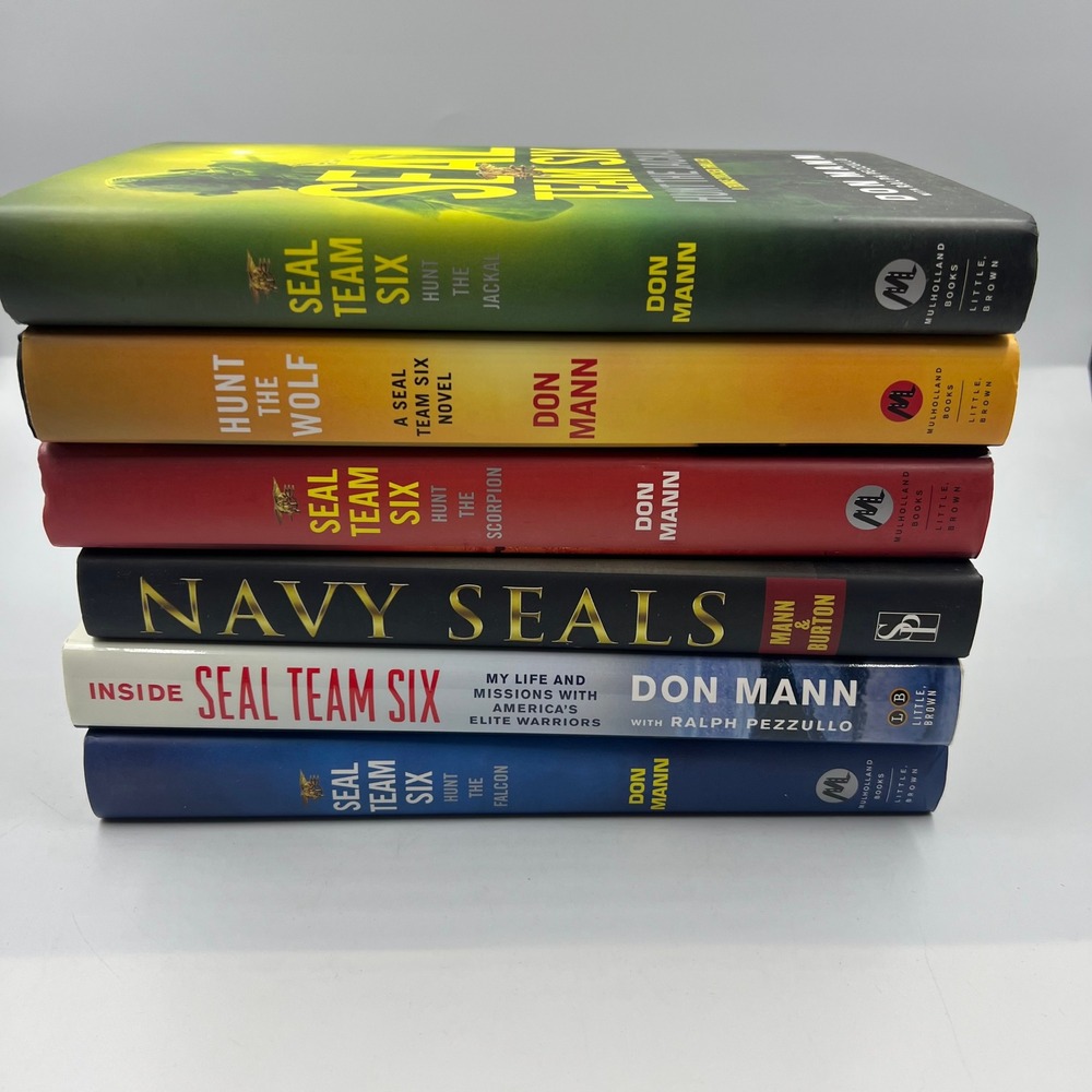 Don Mann HCDJ Book Lot 5 Seal Team Six Series & Navy Seals Military Thrillers